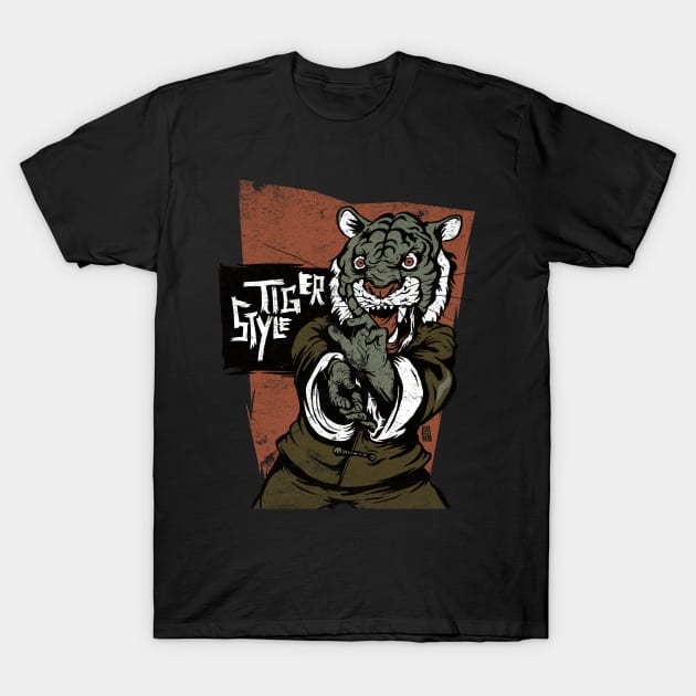 Tiger Style Kung Fu T-Shirt by Thomcat23